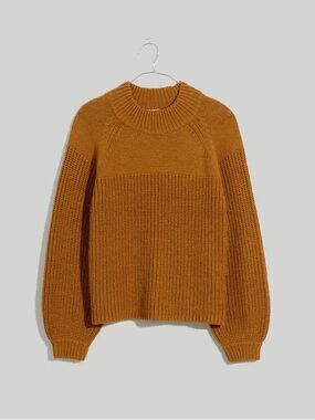 Madewell 3x Balloon-Sleeve Mockneck Sweater